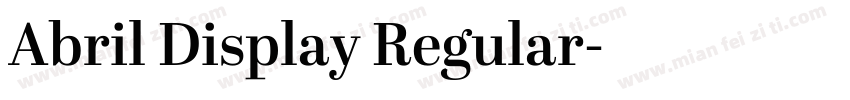 Abril Display Regular字体转换